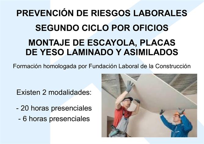 Montaje de escayola, placas de yeso laminado y asimilados